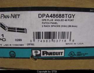 Panduit DPA48688TGY 48 Pt Angled CAT6 Patch Panel ~STSI 074983037186 