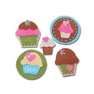 Sweet Cupcakes Felt Badges Arts, Crafts & Sewing