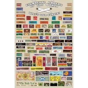 Cigarette Papers Of The World Poster Print 