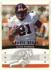 2005 UD ROOKIE DEBUT #143 ALVIN PEARMAN GOLD /100  