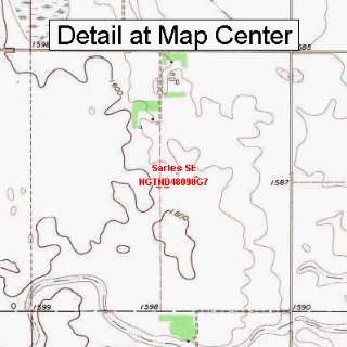  USGS Topographic Quadrangle Map   Sarles SE, North Dakota 