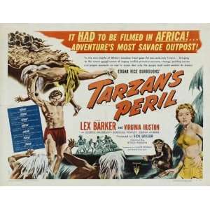 Tarzans Peril Movie Poster (22 x 28 Inches   56cm x 72cm) (1951) Half 