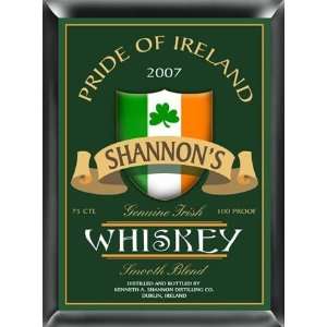  PRIDE OF IRELAND WHISKEY PUB WOOD SIGN PERSONALIZED 