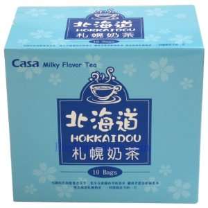 Casa Milky Flavor Tea, Hokkaidou Sapporo, 10 count Boxes (Pack of 1 