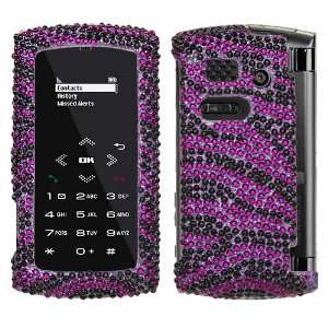 SANYO 6760 (Incognito), Zebra Skin (Purple/Black) Diamante Protector 