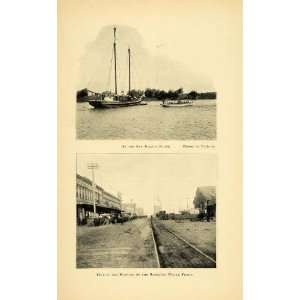  1901 Print Stockton California San Joaquin River Street 