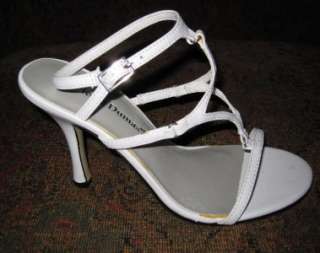 Pierre Dumas White Strappy Heels New Dancing Club Shoes  