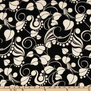   Wide Stretch Jersey ITY Knit Abigail Black/Ivory Fabric By The Yard