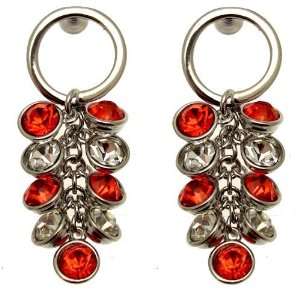  Acosta Jewellery   Red & White Swarovski Crystal   Cluster 
