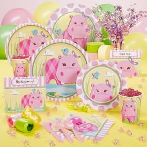  Hippo Pink Baby Shower Deluxe Party Pack for 8 Toys 