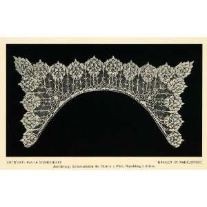  1915 Print Needlepoint Lace Collar Decorative Clothing 
