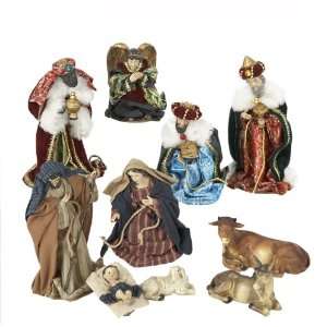 Kurt Adler 6 Inch Resin Dressed Nativity Figures, Set of 