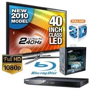  Samsung 40 HDTV & Blu Ray Payer & 3D Kit Electronics