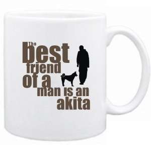    New  The Best Friend Of A Man Is A Akita  Mug Dog