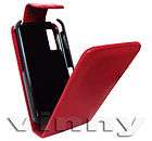 NEW RED PU LEATHER FLIP CASE COVER FOR SAMSUNG S5230 TOCCO LITE  