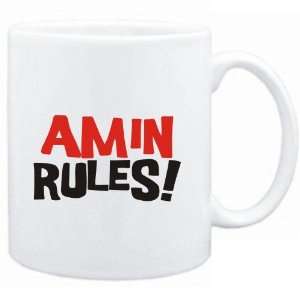  Mug White  Amin rules  Male Names