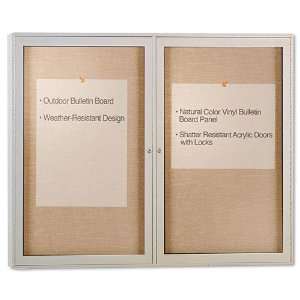  Ghent Enclosed Outdoor Bulletin Board, 48 x 36, Satin 