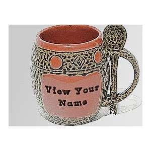  Custom personalized handmade ash glaze pottery coffee mug 