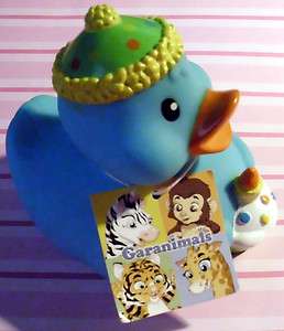 GARANIMALS HAPPY DUCKY RUBBER DUCK TOY PARTY DECORATION   BLUE WITH 