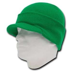  by Decky KELLEY GREEN CURVED VISOR BEANIE JEEP CAP CAPS 