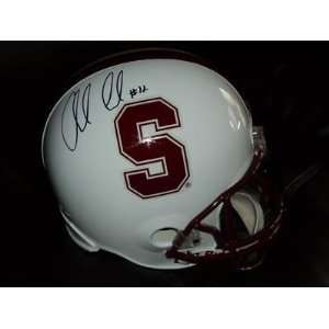 Andrew Luck signed Stanford Cardinal F/S helmet proof   Autographed 