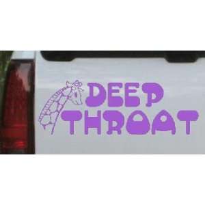 Purple 26in X 9.0in    Deep Throat Funny Car Window Wall Laptop Decal 