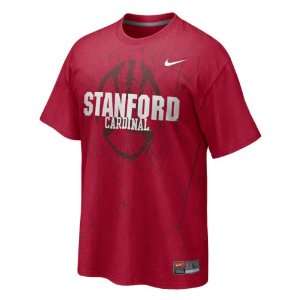 Stanford Cardinal Crimson Nike 2011 Official Football Practice T Shirt 