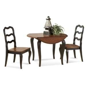  3 pc Antoinette 42 Round Drop Leaf Dining Table Set by 