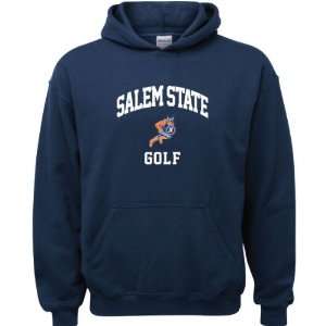  Salem State Vikings Navy Youth Golf Arch Hooded Sweatshirt 