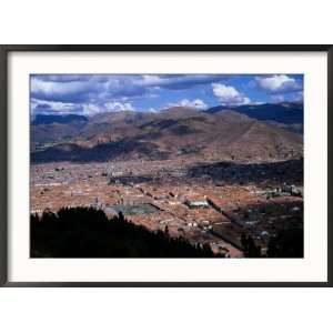  View of Cuzco with Plaza De Armas, Peru Collections Framed 