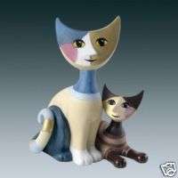 Rosina Wachtmeister Porcelain Cats Lucrezio & Lucrezia  