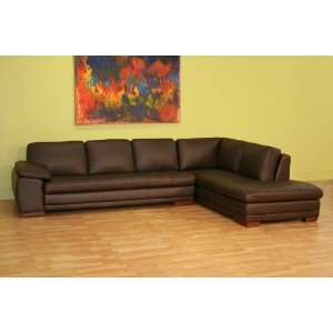  Baxton Studio Brown Leather 625 9211 Sofa Chaise brown 