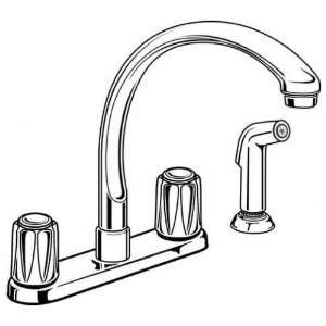  Delta 2274CBLHP Chrome & Brass Kitchen Waterfall Faucet 