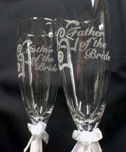 Father of the Bride, Mother of the Bride, Wedding toasting glasses 