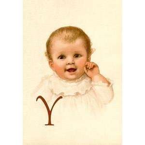  Vintage Art Baby Face Y   11271 9