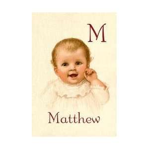  M for Matthew 28x42 Giclee on Canvas