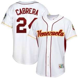   #24 Miguel Cabrera 2009 World Baseball Classic White Player Jersey
