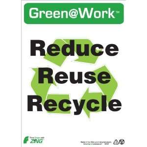  Sign, Header Green at Work, Reduce Reuse Recycle with Recycle 