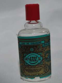 Vintage Mini Miniature Glass Perfume Bottle Glockengasse No.4711 Eau 