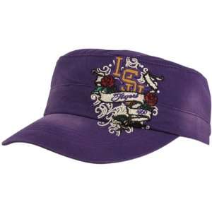   Tigers Ladies Purple Eve Adjustable Military Style Hat Sports