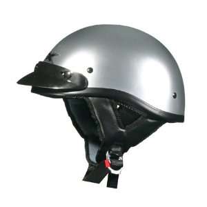  AFX FX 70 Beanie Solid Half Helmet Large  Silver 