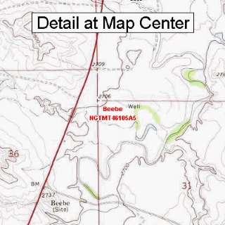  USGS Topographic Quadrangle Map   Beebe, Montana (Folded 