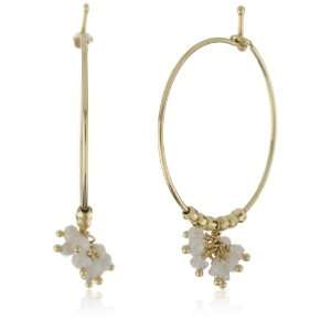    Mizuki 14k Gray Rough Diamond Cluster Hoop Earrings Jewelry