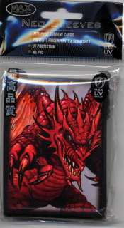 50 Red Demon Dragon Deck Protectors Mtg Card Sleeves  