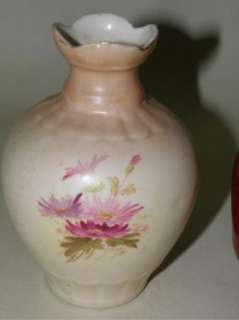 Robert Hanke RH Austria Hand Painted Blush Flower Vase  
