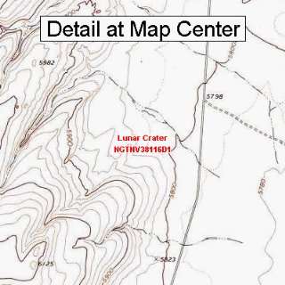  USGS Topographic Quadrangle Map   Lunar Crater, Nevada 