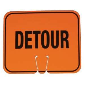  SAFETY CONE SIGNS DETOUR, 10.5 X 12.75