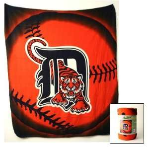com Detroit Tigers Light Weight Fleece MLB Blanket (Flashball Series 