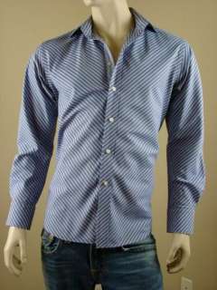 Robert Graham Stunning Blue w Pink Stripes Dress/Casual/Club Shirt L 