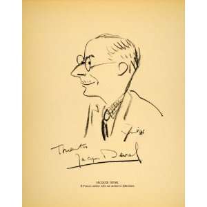  1938 Jacques Deval French Writer Director Lithograph 